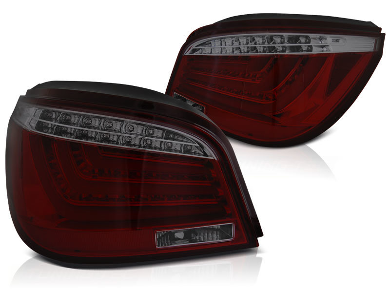 -STOPURI CU LED BMW E60 FUNDAL ROSU FUMURIU(LTI) -COD BM8009